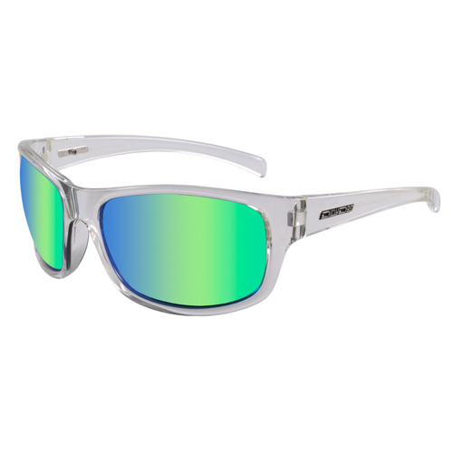 Dirty Dog Shock 53509 Clear Crystal / Green Fusion Mirror Polarised Lenses