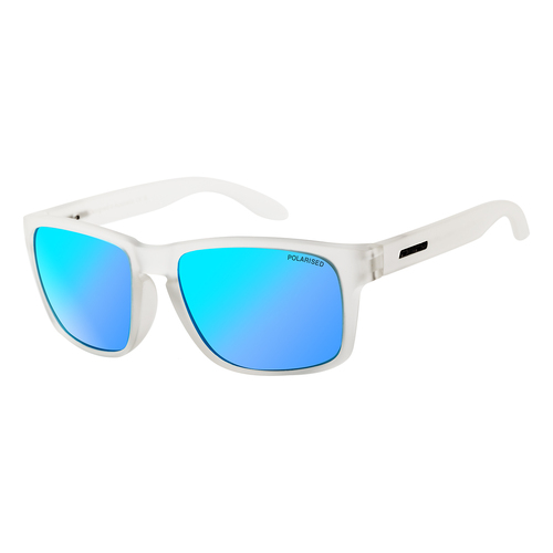 Dirty Dog Electrode 53737 Satin Crystal / Ice Blue Mirror Polarised Lenses