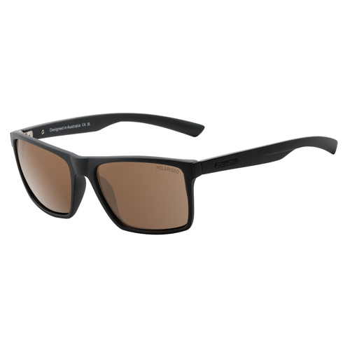 Dirty Dog Volcano 53776 Satin Black / Brown Polarised Lenses