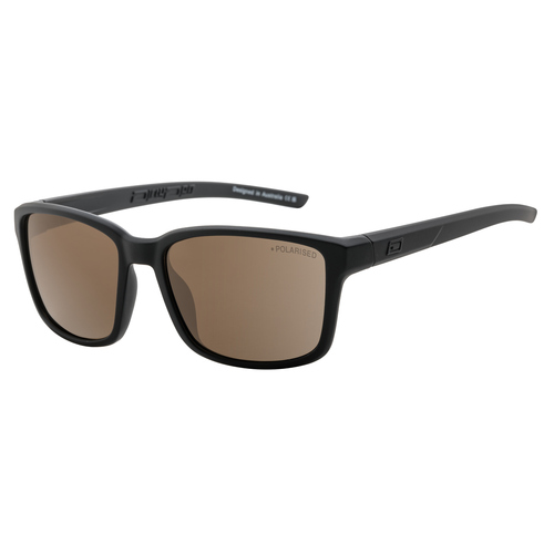 Dirty Dog Slay 53782 Satin Black / Brown Polarised Lenses