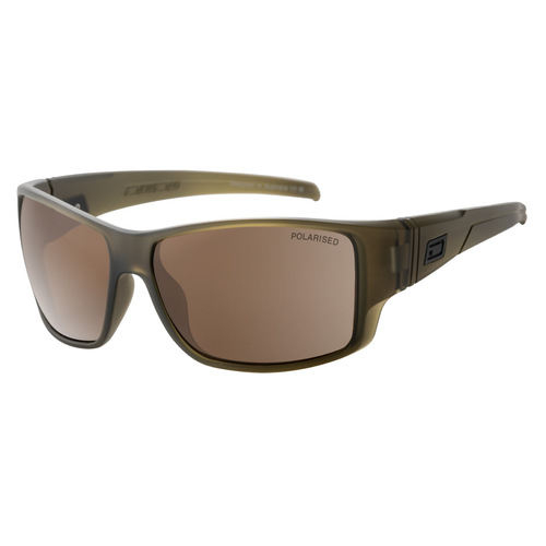 Dirty Dog Hoodoo 53800 Satin Crystal Olive Green / Brown Polarised Lenses