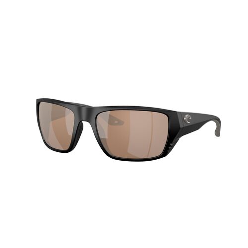 Costa Del Mar Finlet 6S9118 911803-59 Matte Black / Copper Silver Mirror Polarised Lenses