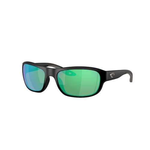 Costa Del Mar Clipperton 6S9119 911902-58 Matte Black / Green Mirror Polarised Lenses