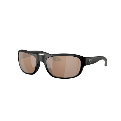 Costa Del Mar Clipperton 6S9119 911903-58 Matte Black / Copper Silver Mirror Polarised Lenses